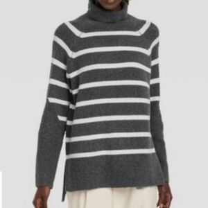 🆕️a new day Women's Knit Casual Striped Turtleneck Sweater XS